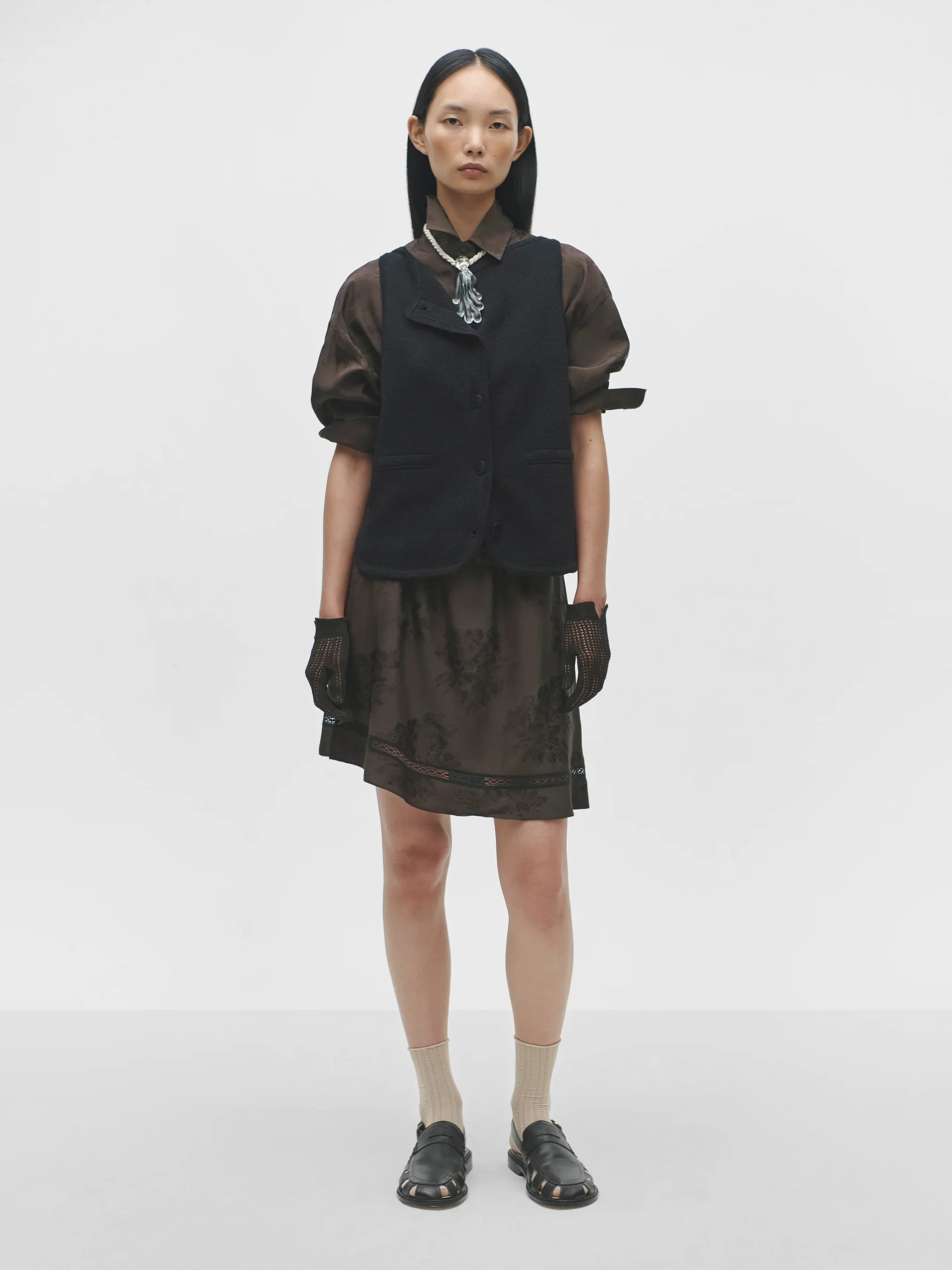CORDERA Boatneck Waistcoat Black - Image 3
