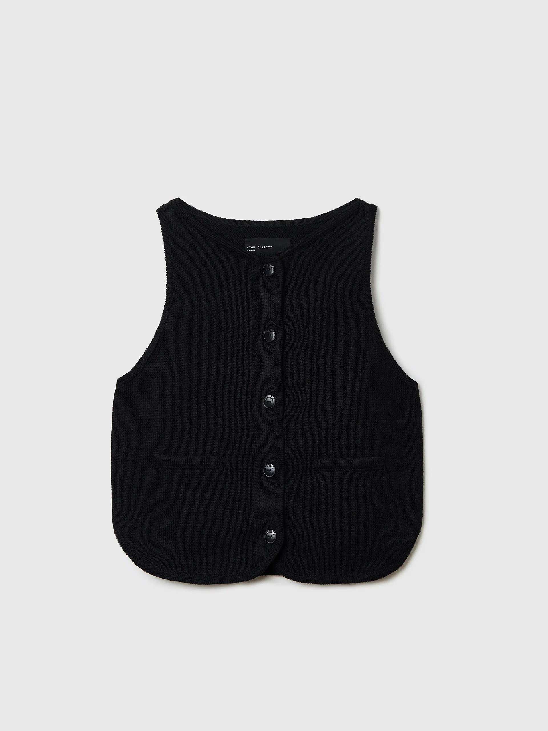 CORDERA Boatneck Waistcoat Black - Image 5