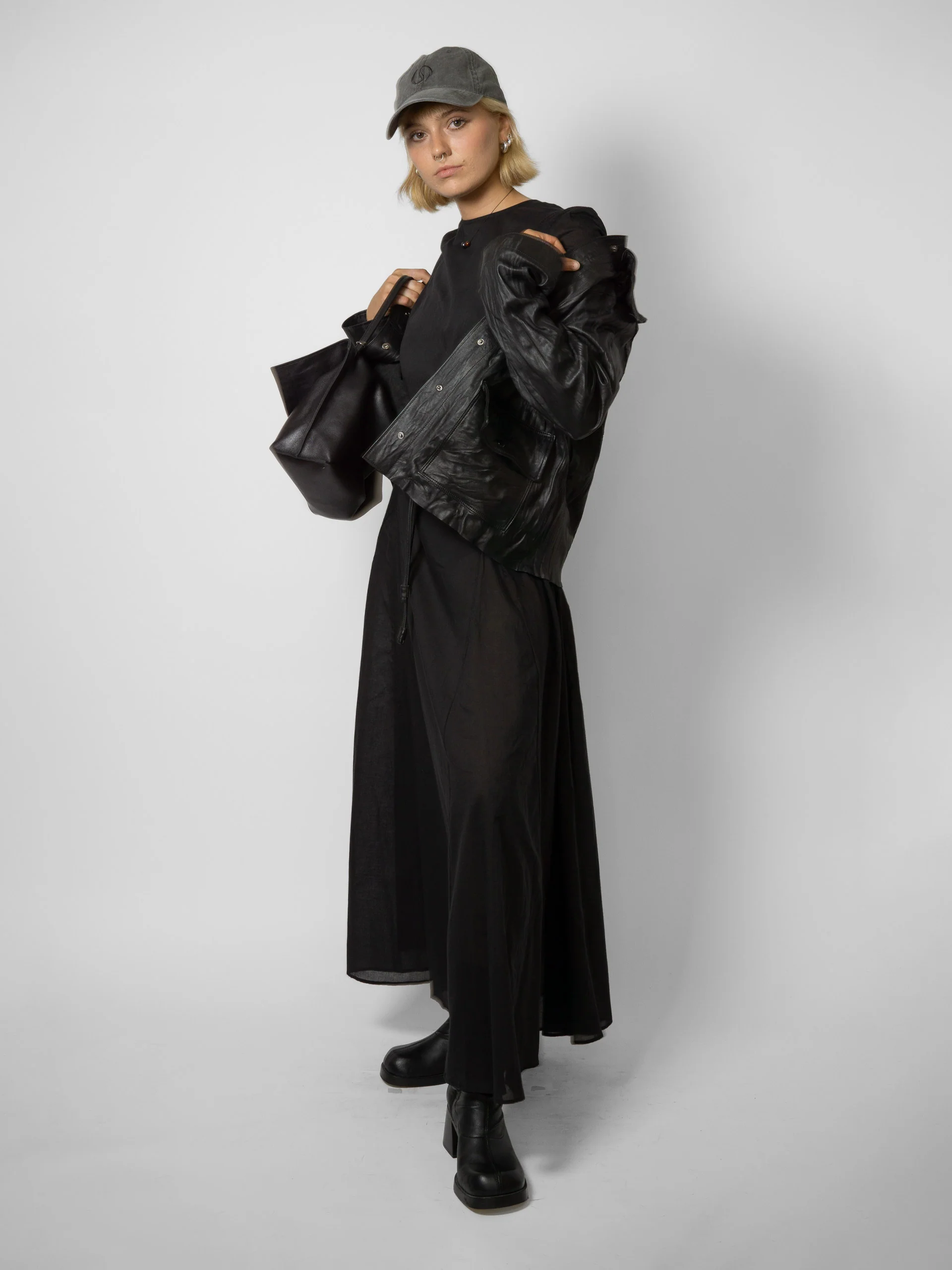 MATIN Saline Cotton Dress Black - Image 6
