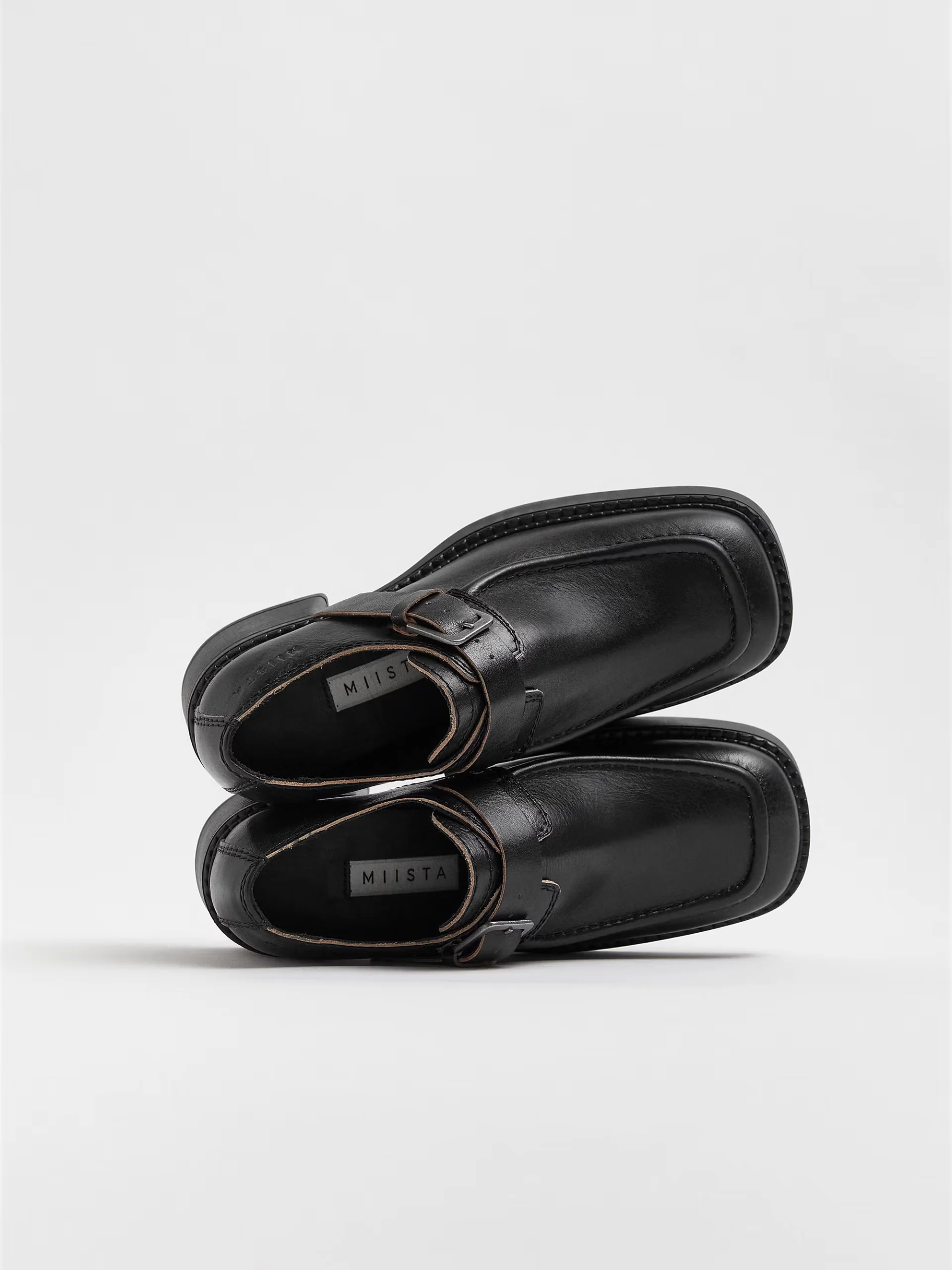 MIISTA x E8 Giesela Black Buckle Brogues - Image 3