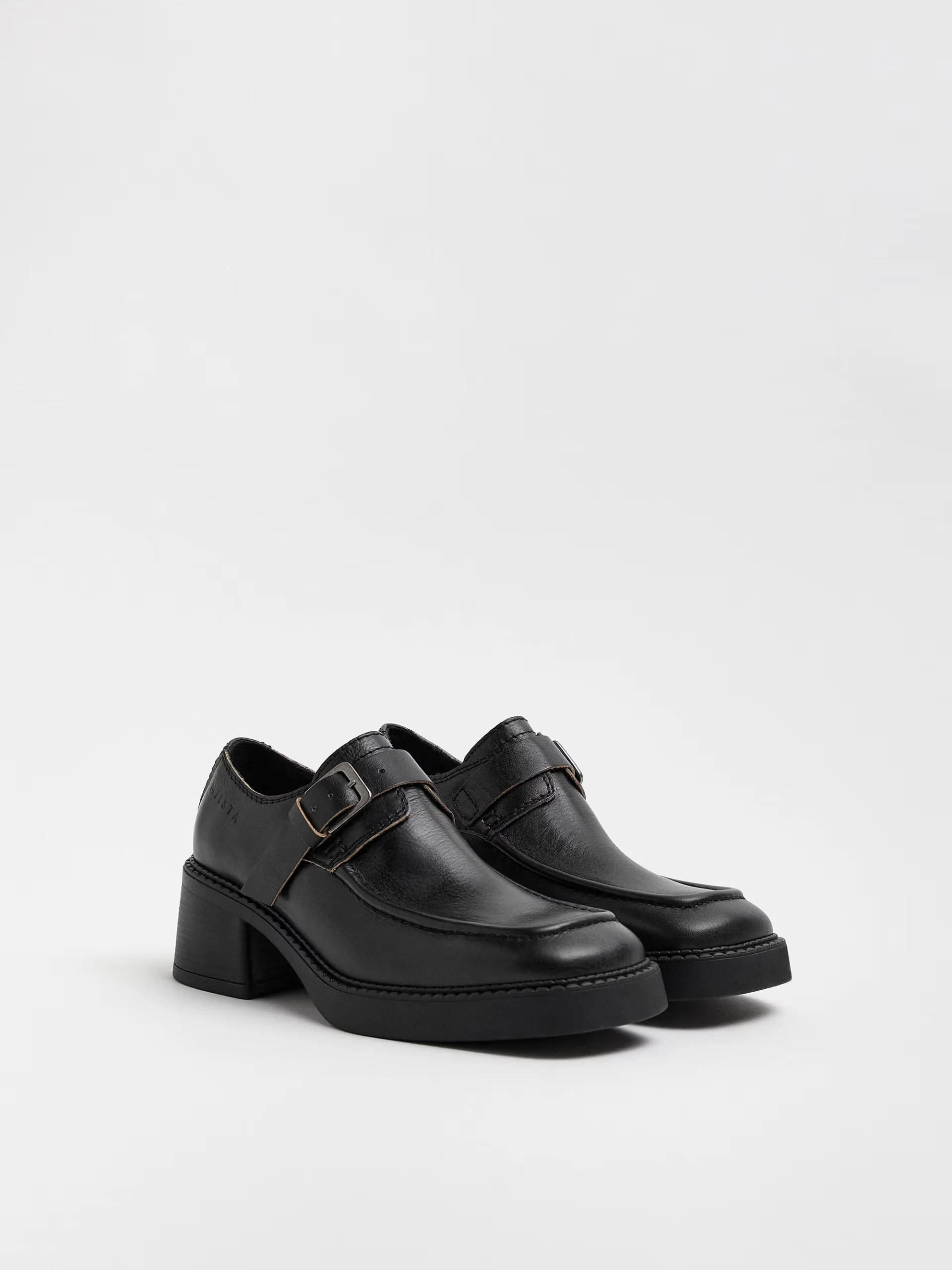 MIISTA x E8 Giesela Black Buckle Brogues - Image 4