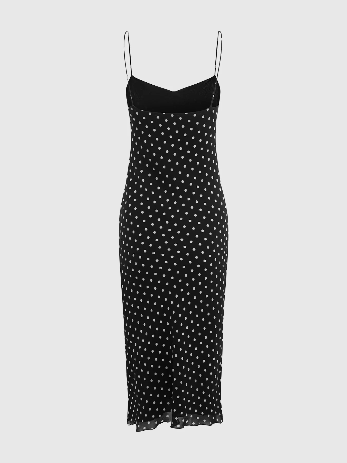 Olga Joan Cinched Bust Slip dress Pois Nera - Image 3