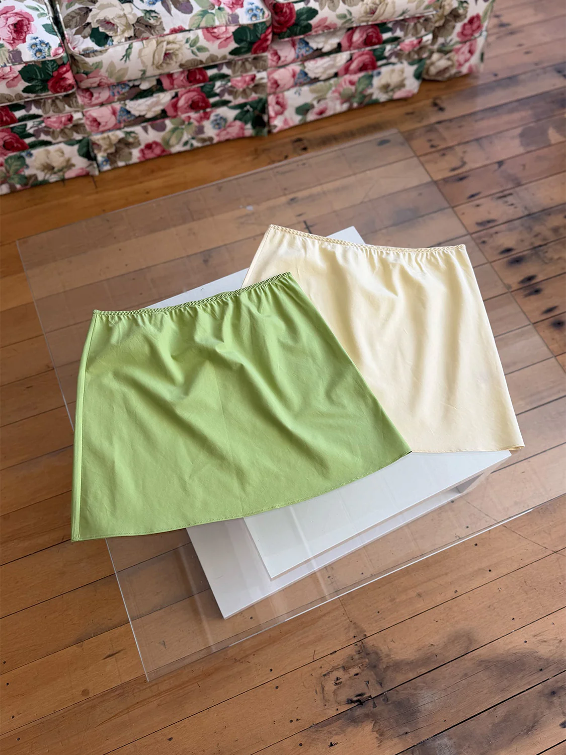 Olga Joan Mini Slip Skirt Limone - Image 4
