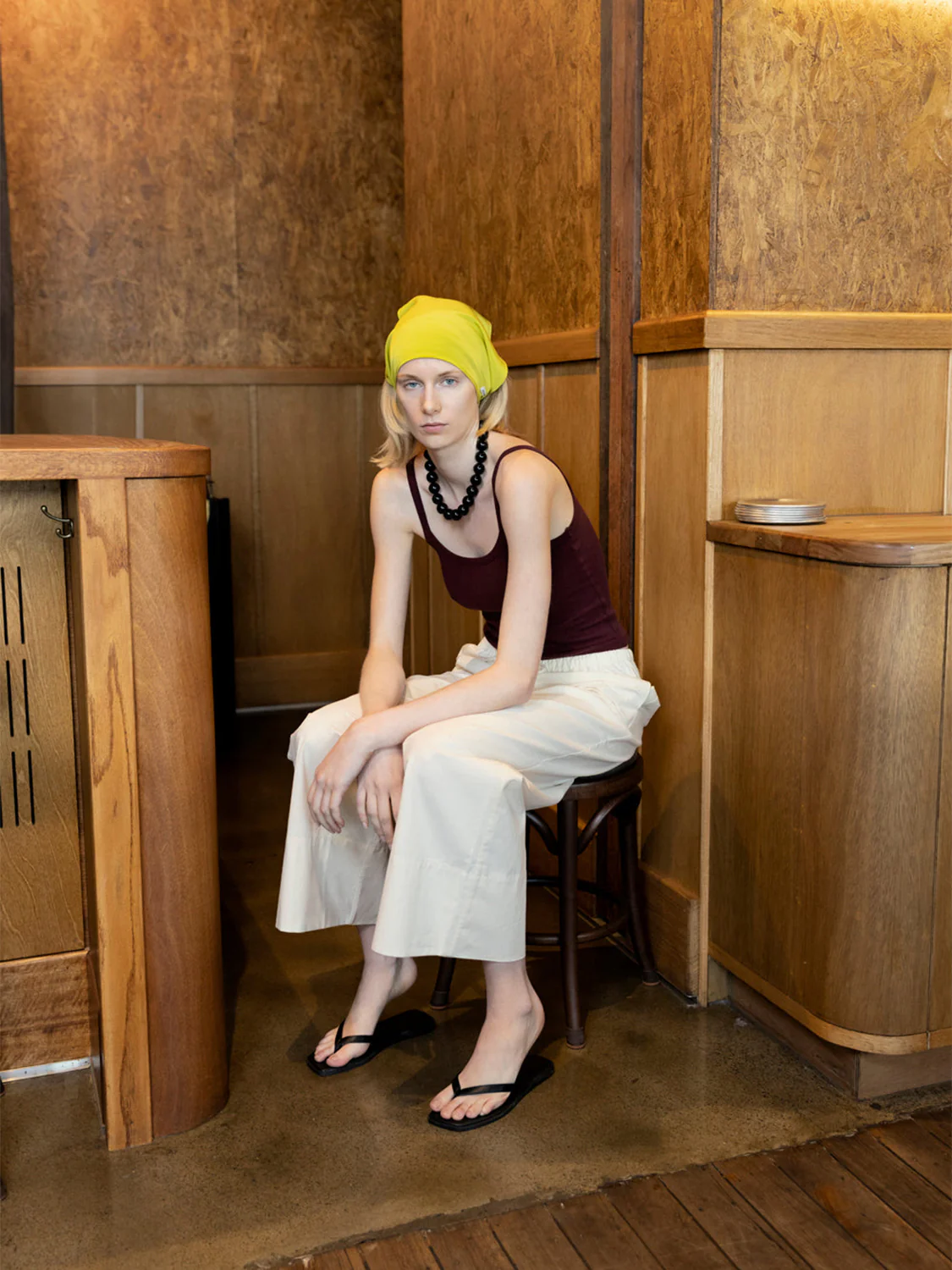 Olga Joan Ribbed Singlet Vino - Image 4