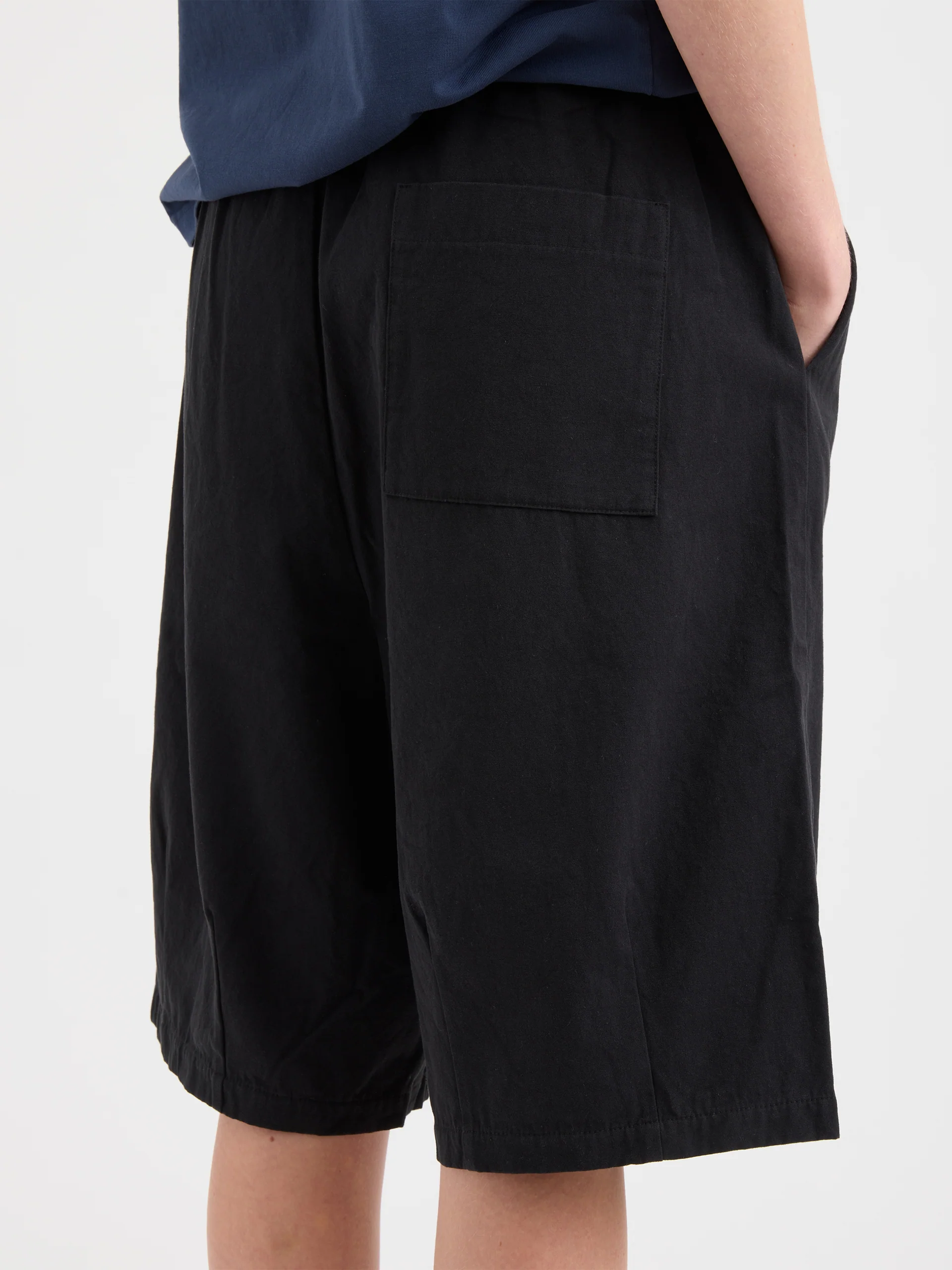 Pseushi Elasticated Cotton Short Black - Image 3