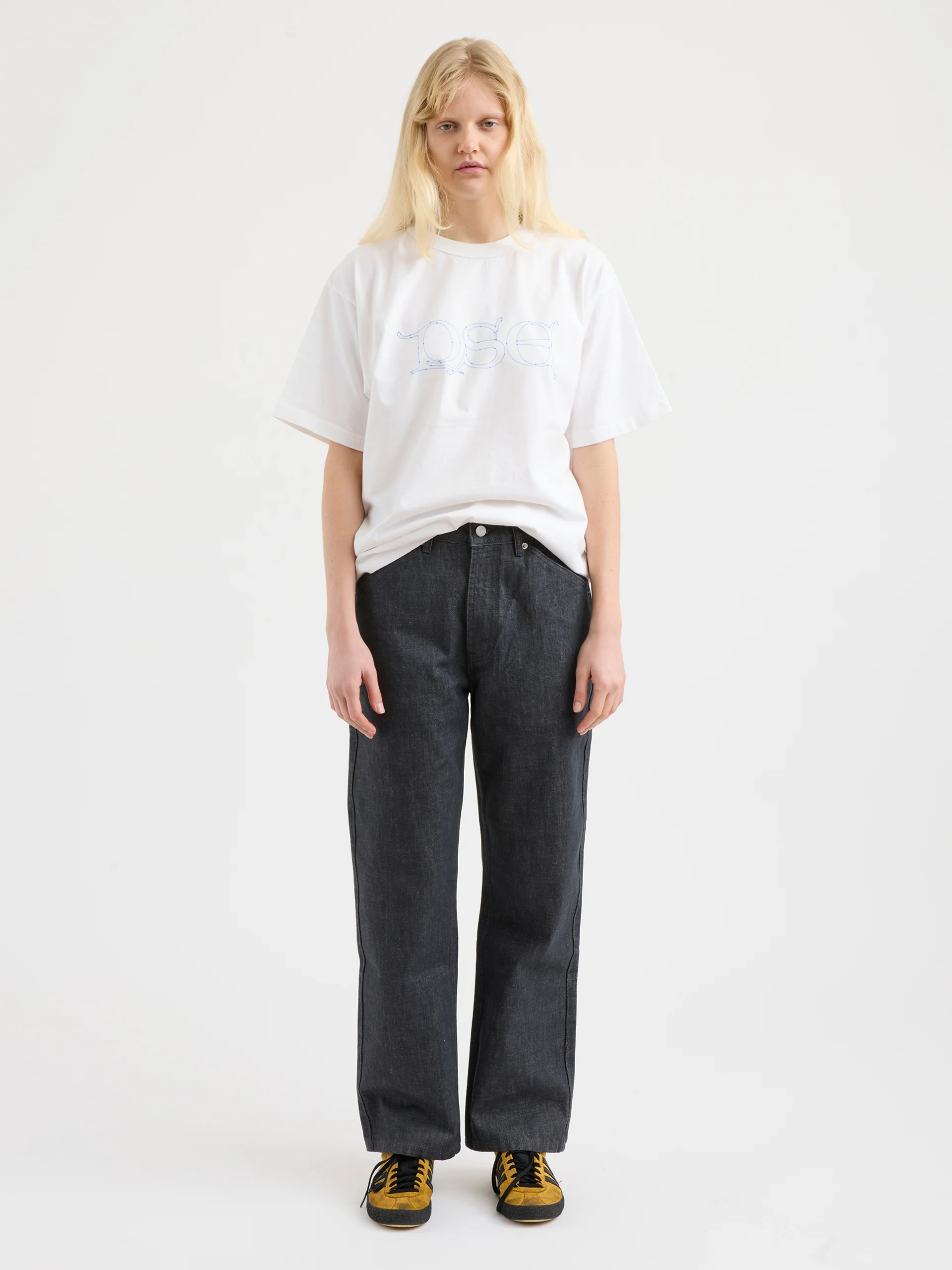 Pseushi Gothic Logo Tee White - Image 3