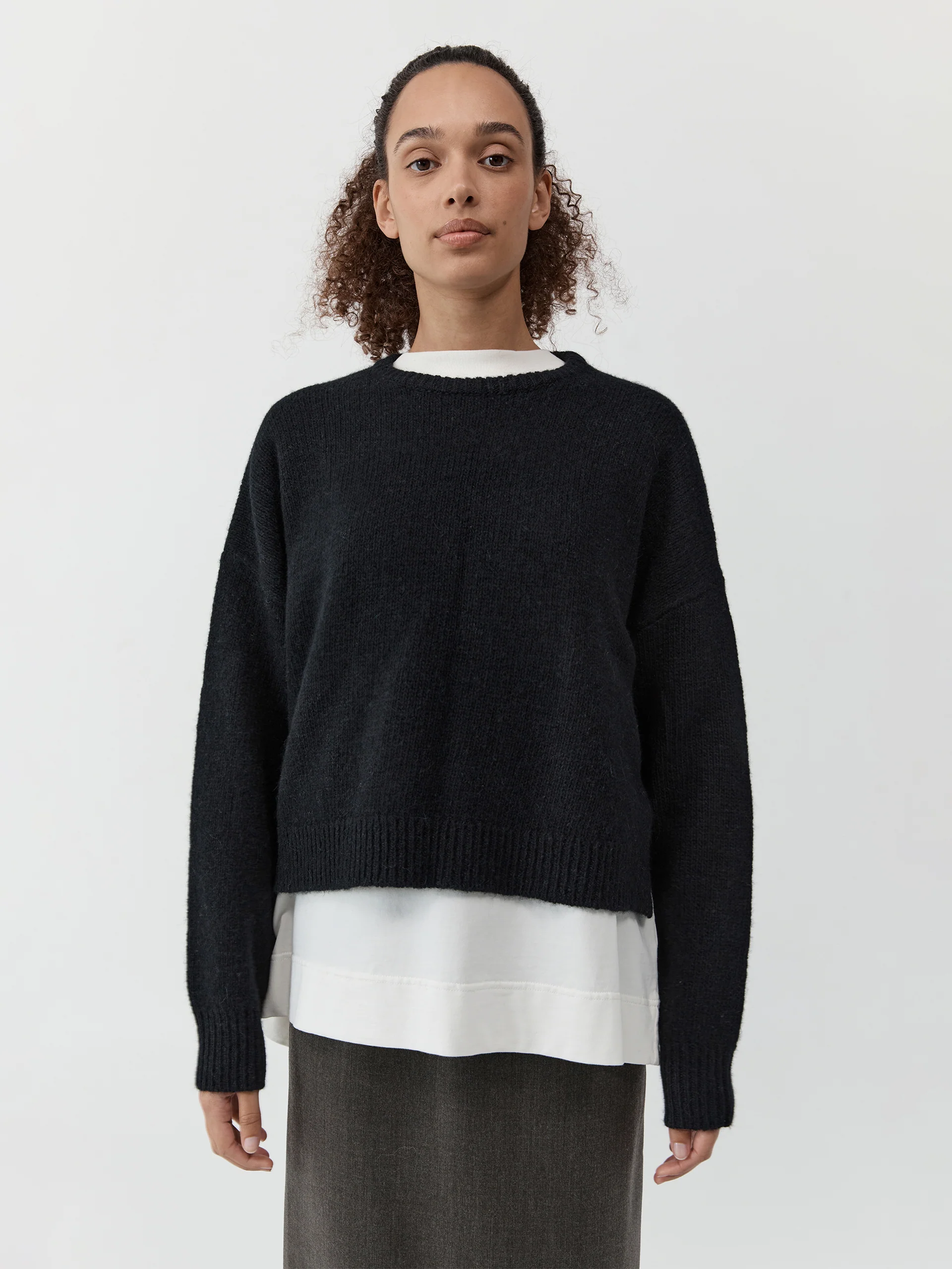 St. Agni Cropped Sweater Black