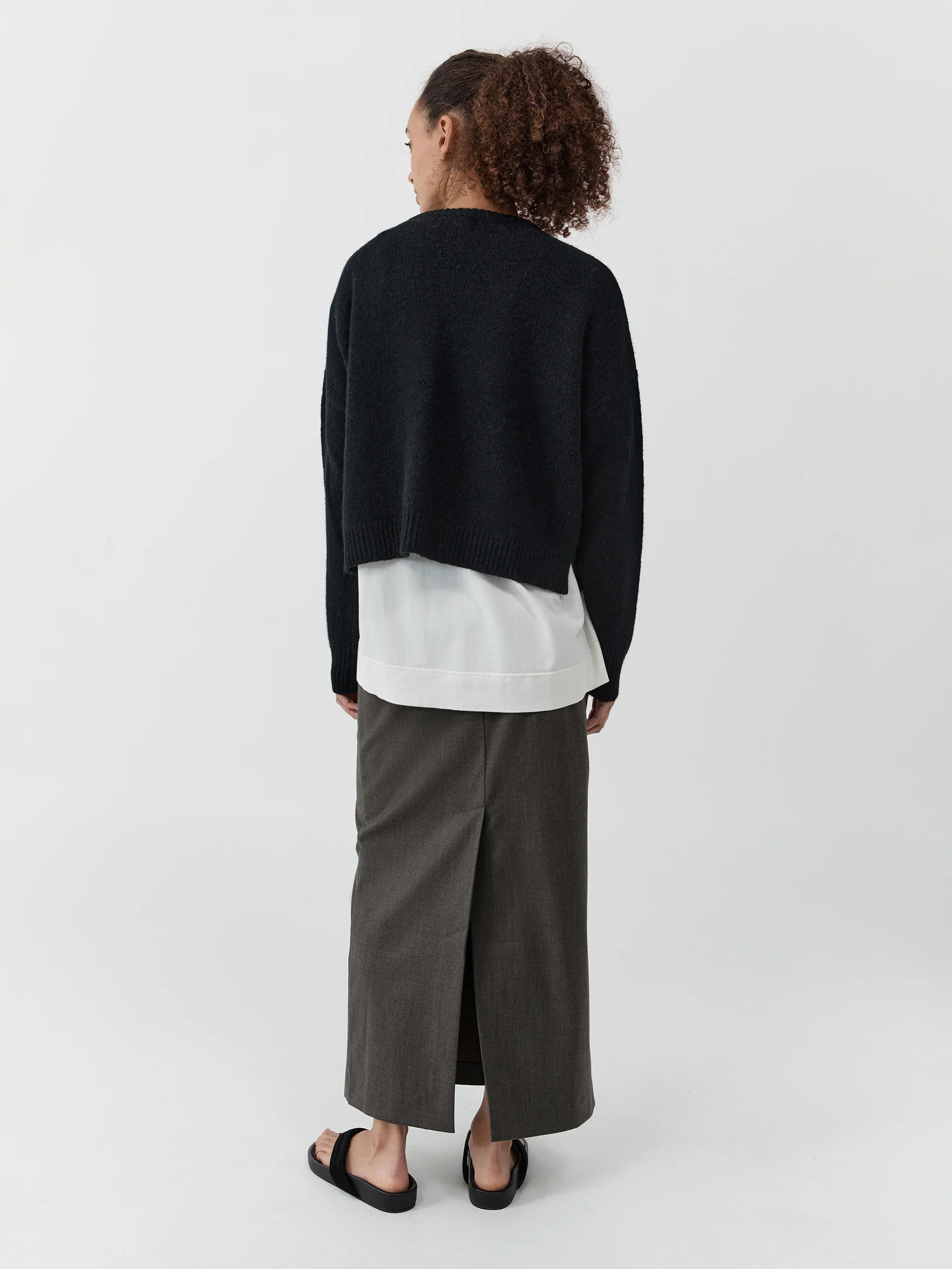 St. Agni Cropped Sweater Black - Image 5