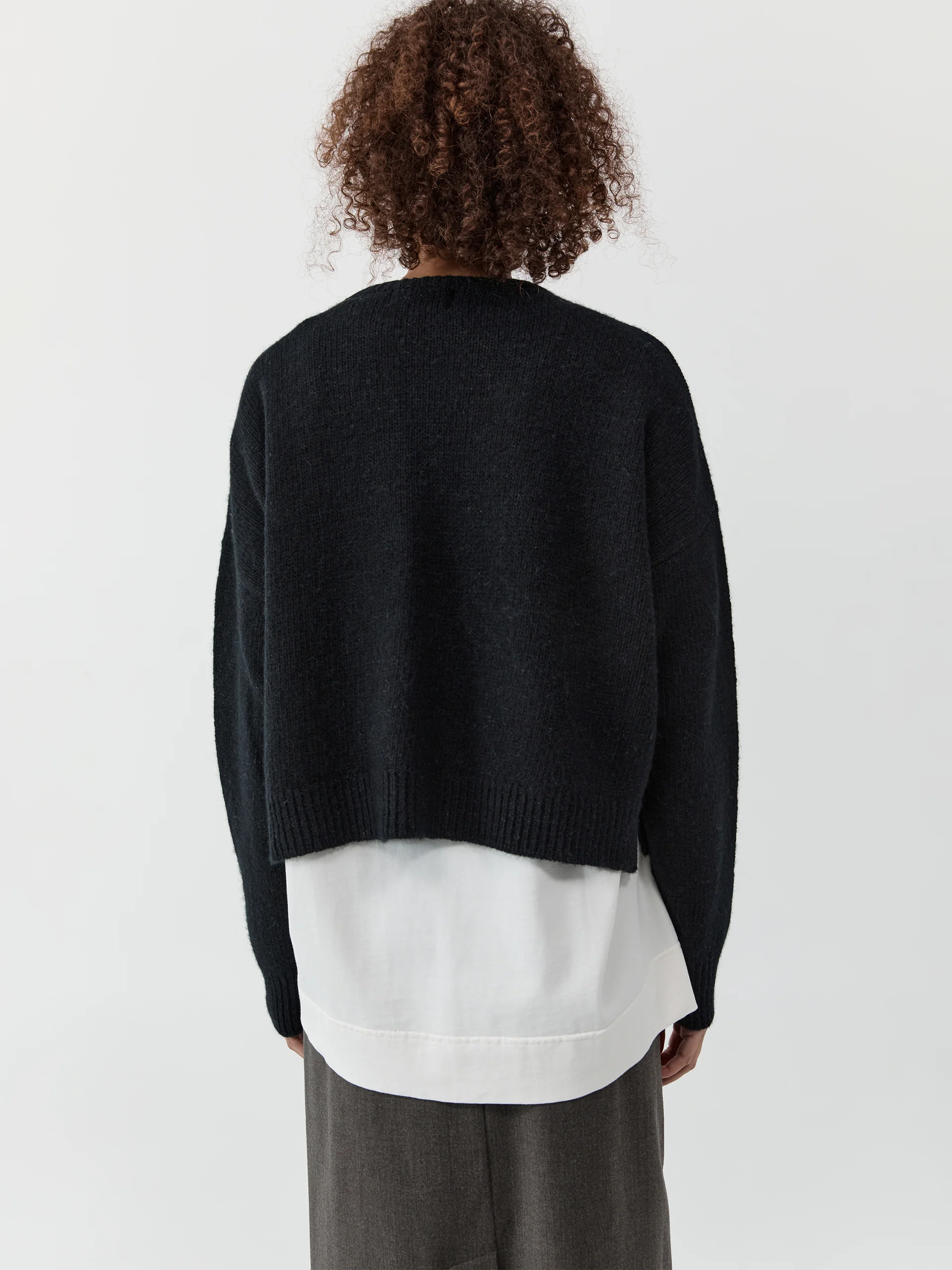 St. Agni Cropped Sweater Black - Image 6