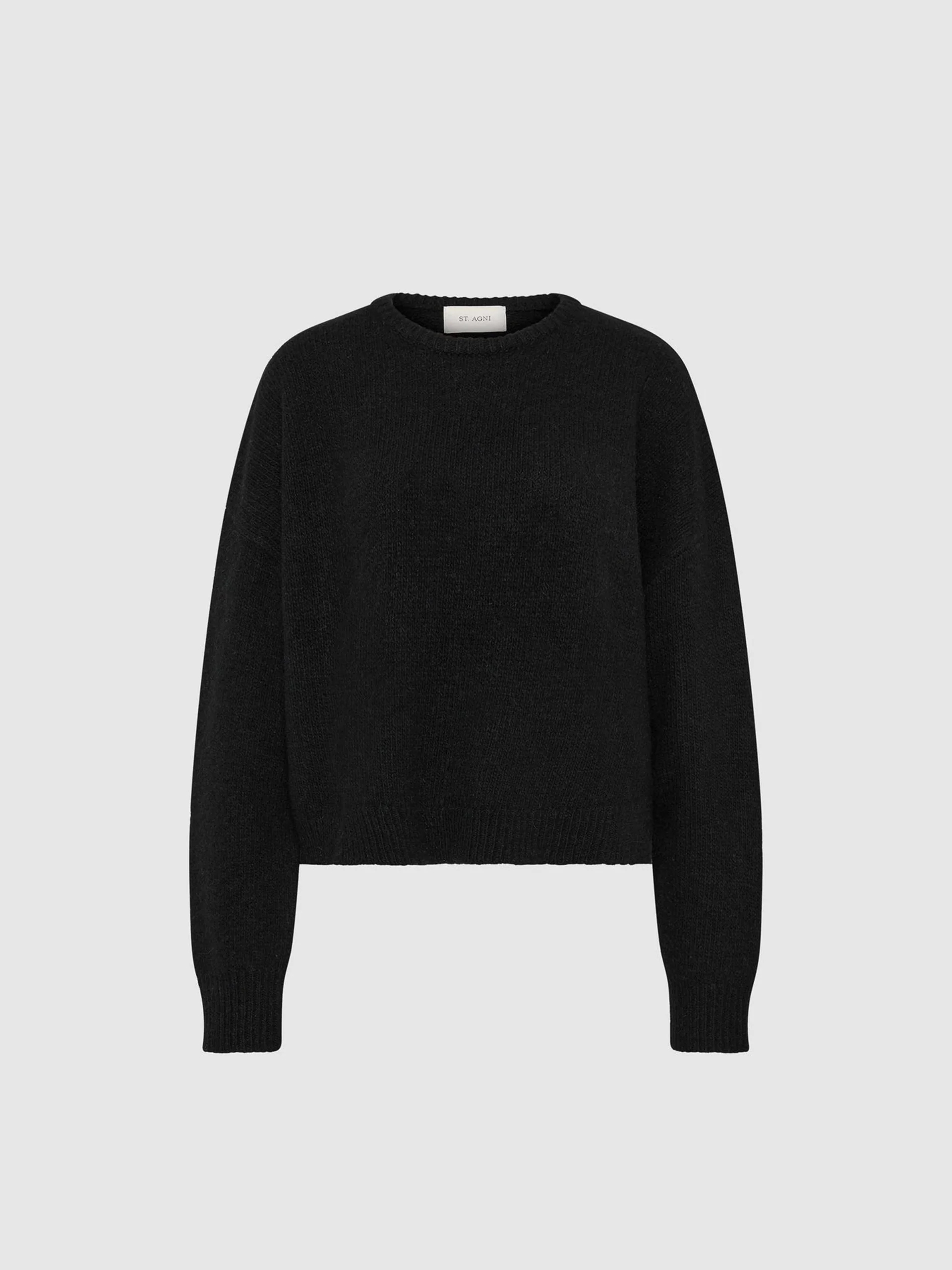 St. Agni Cropped Sweater Black - Image 7