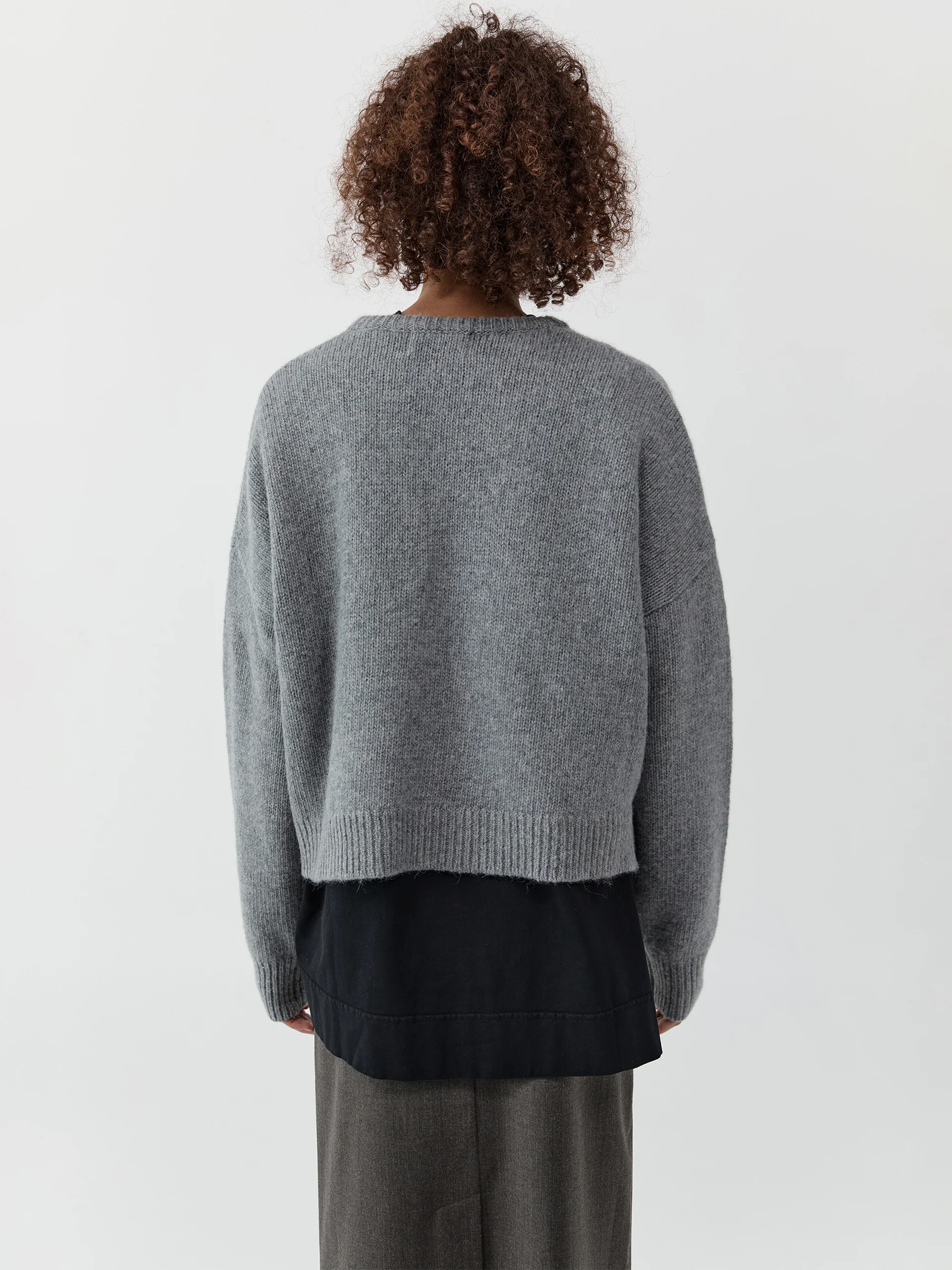 St. Agni Cropped Sweater Concrete - Image 6