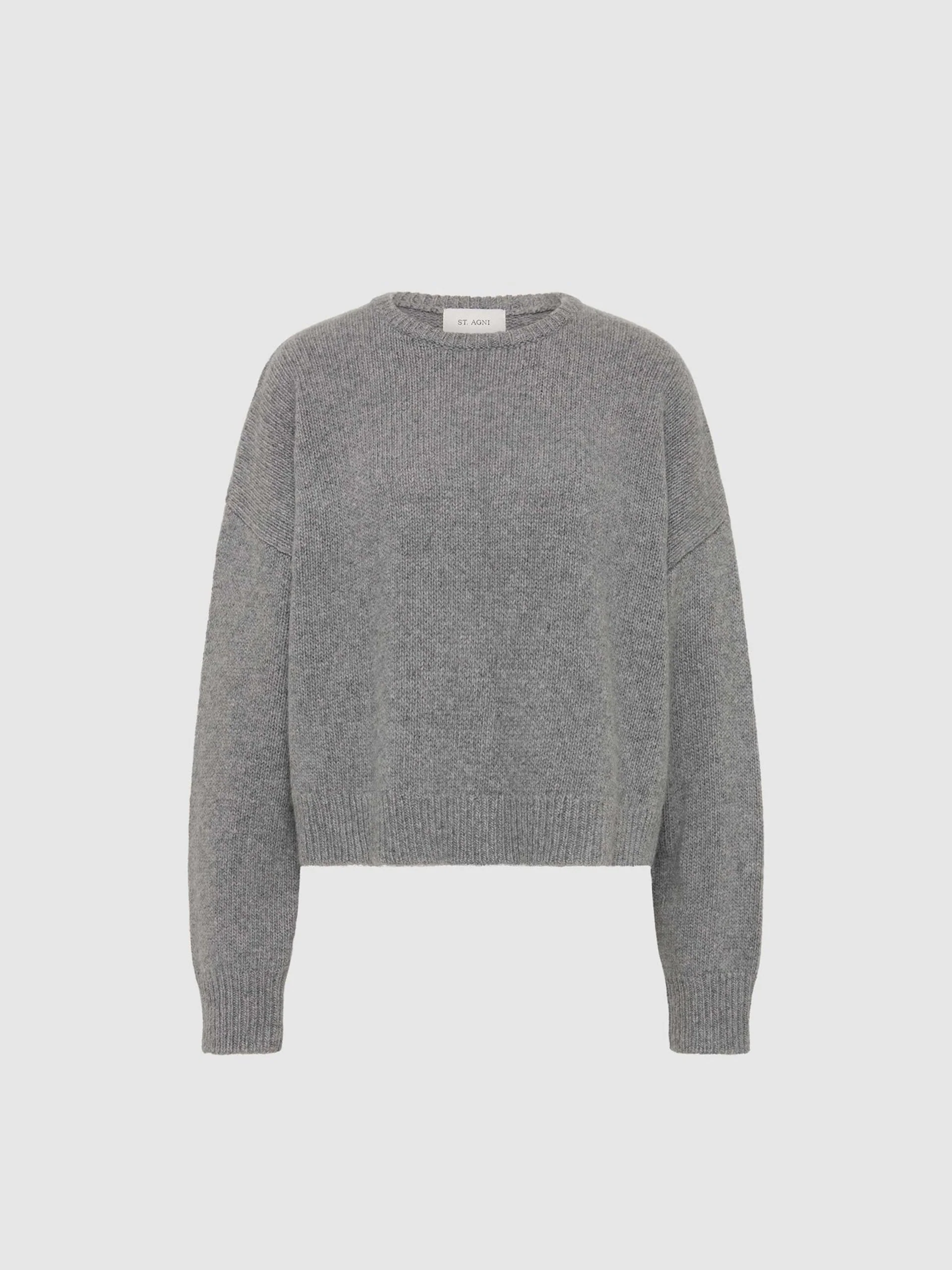 St. Agni Cropped Sweater Concrete - Image 8