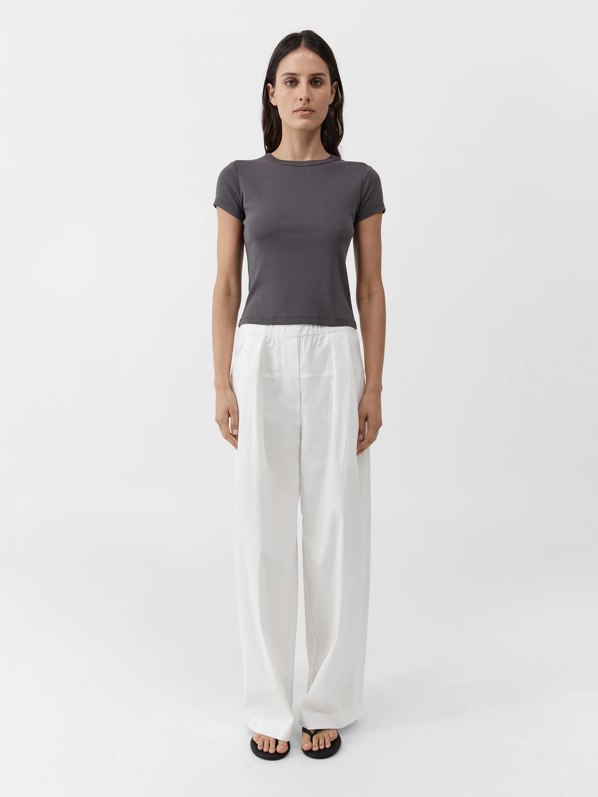 St. Agni Organic Cotton Baby Tee Soot