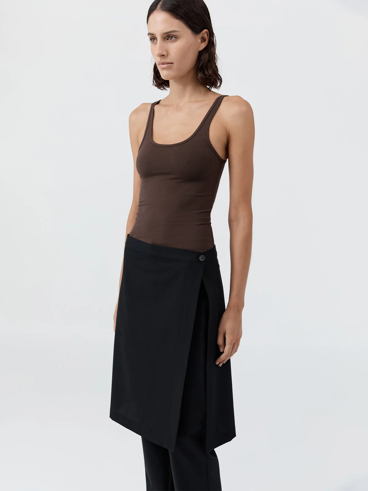 St Agni Soft Jersey Slim Scoop Tank Liqueur - Image 2