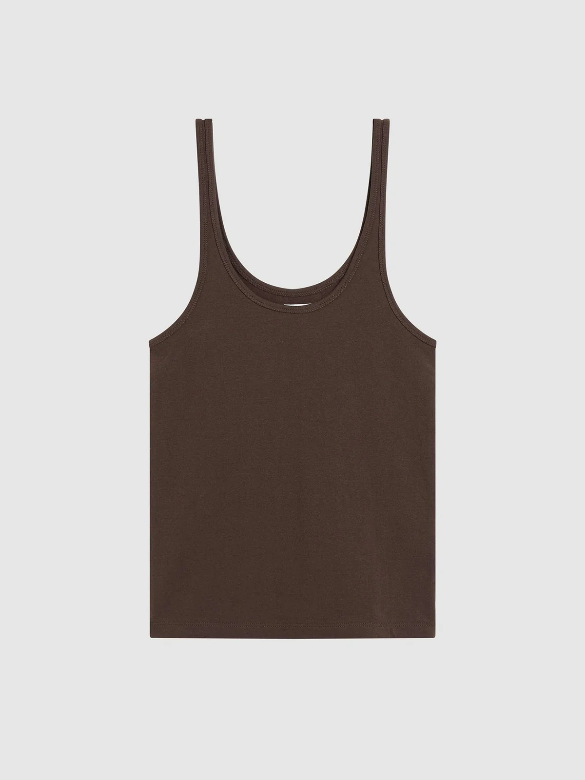 St Agni Soft Jersey Slim Scoop Tank Liqueur - Image 6
