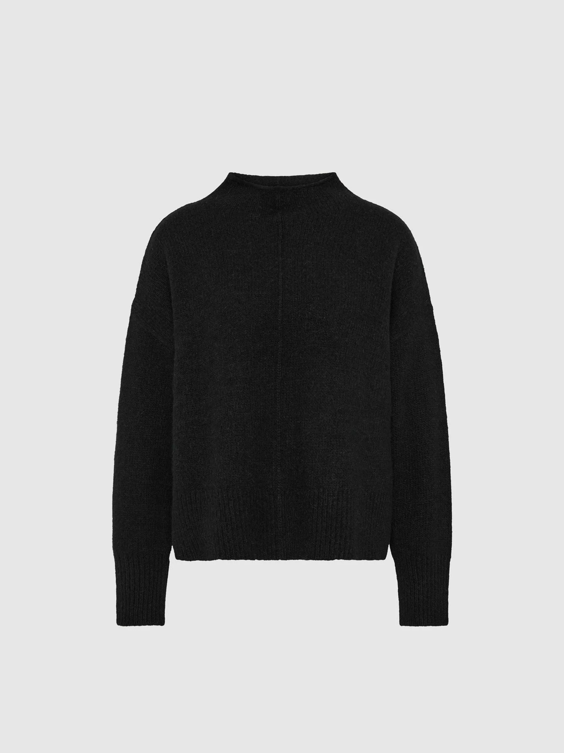 St. Agni Wool Blend Mock Neck Sweater Black - Image 7