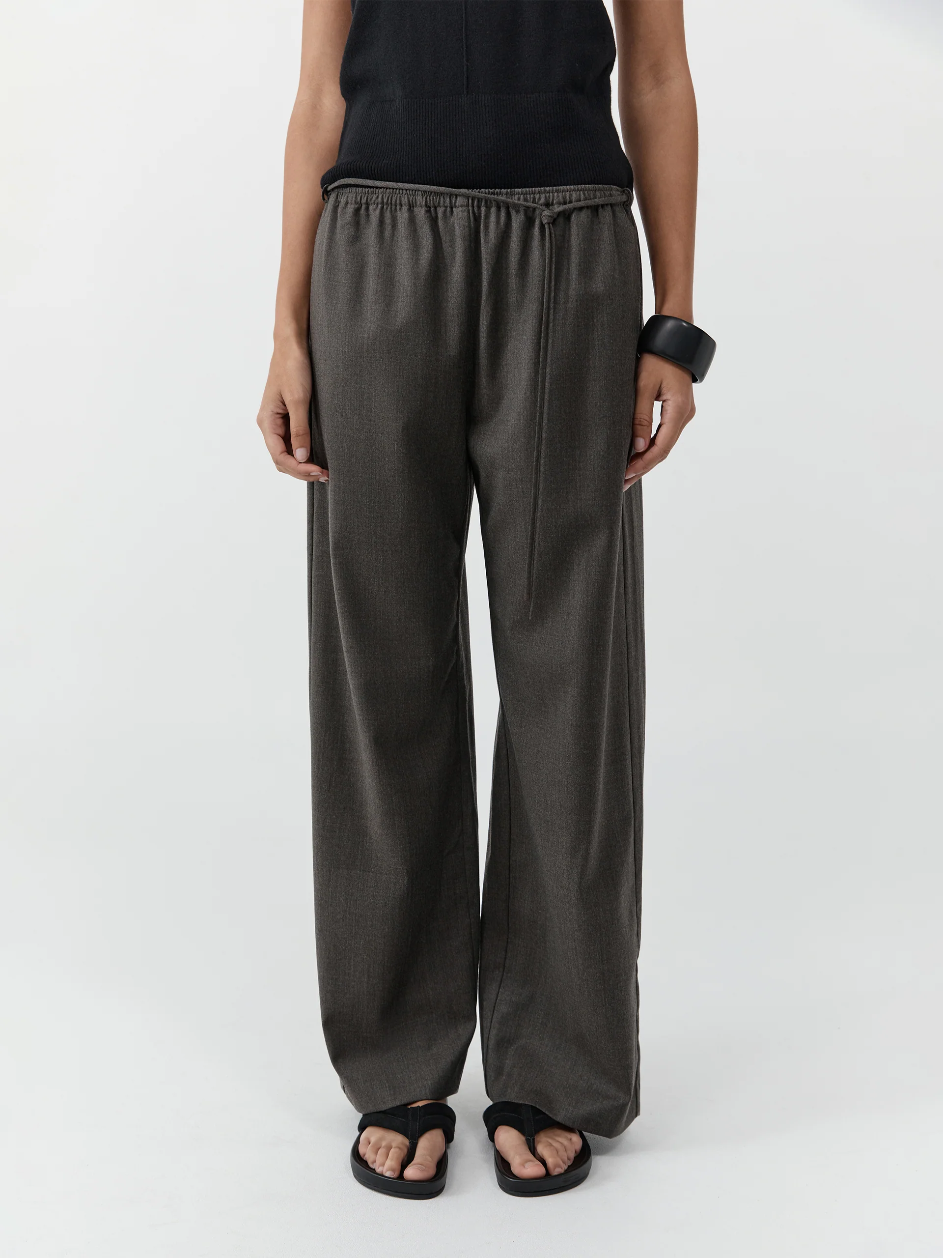 St. Agni Wool Everyday Pants Mulch