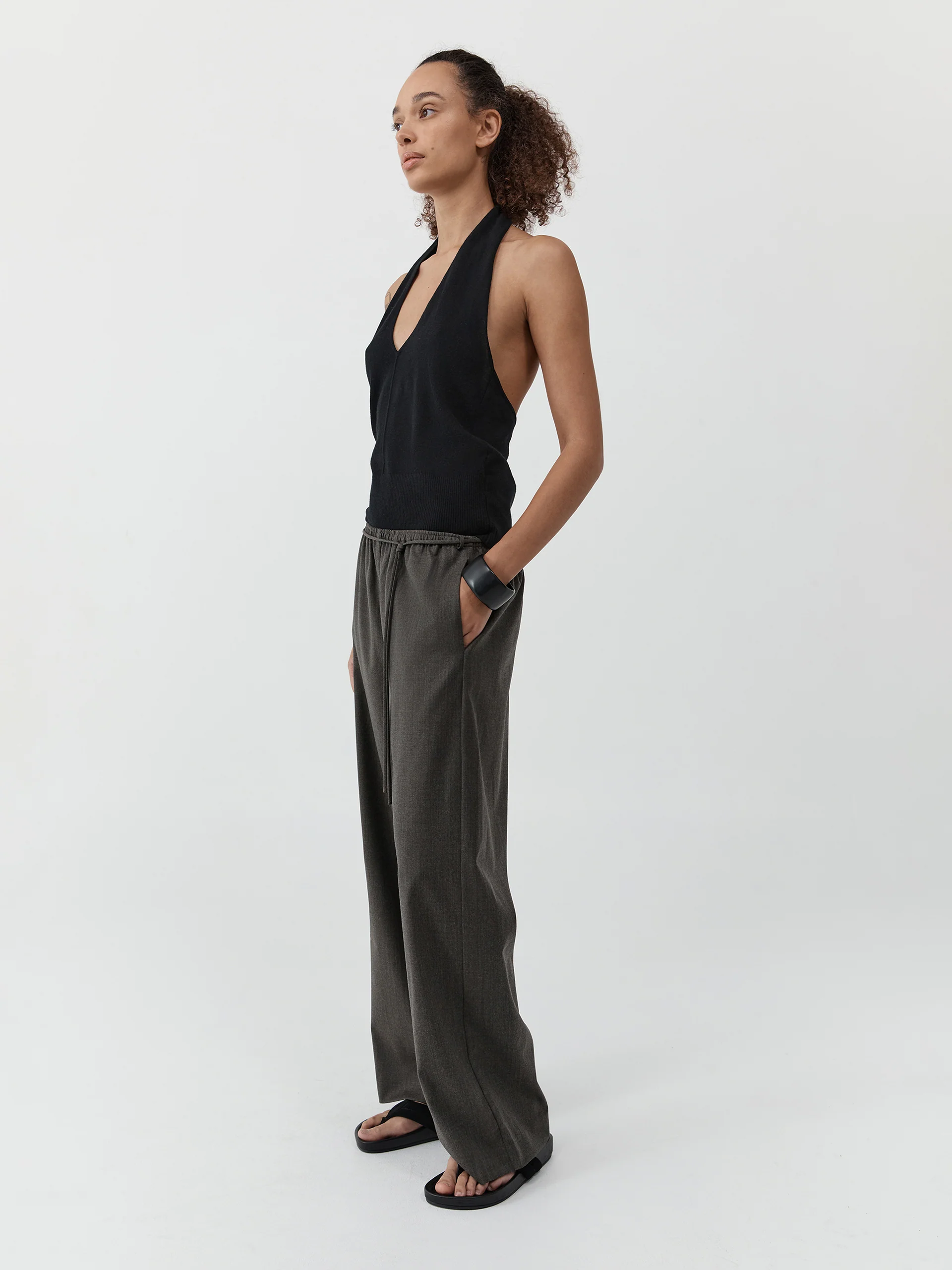 St. Agni Wool Everyday Pants Mulch - Image 3