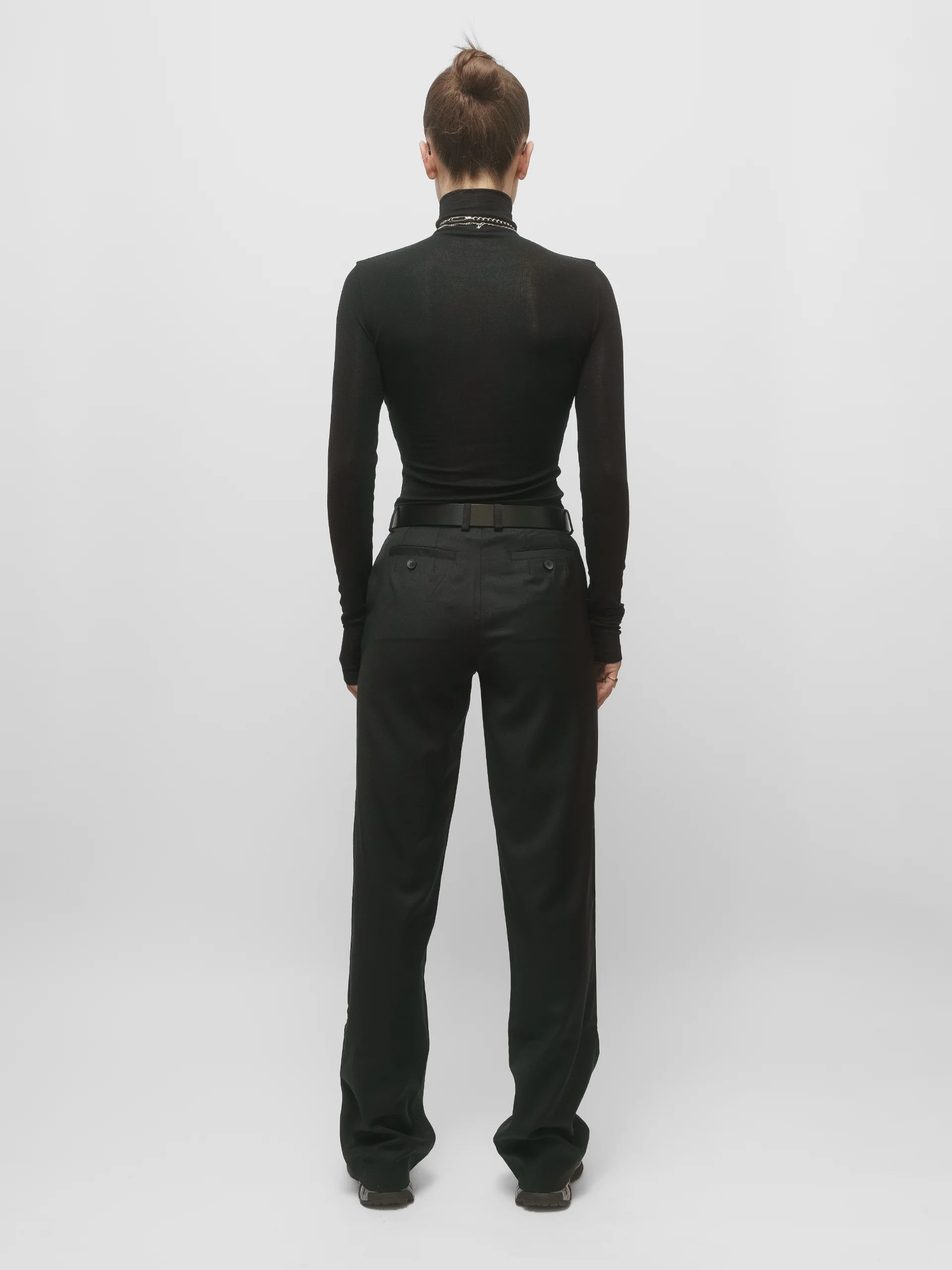 The Lair Apparel Anja Mock Neck Long Sleeve Top Black - Image 5