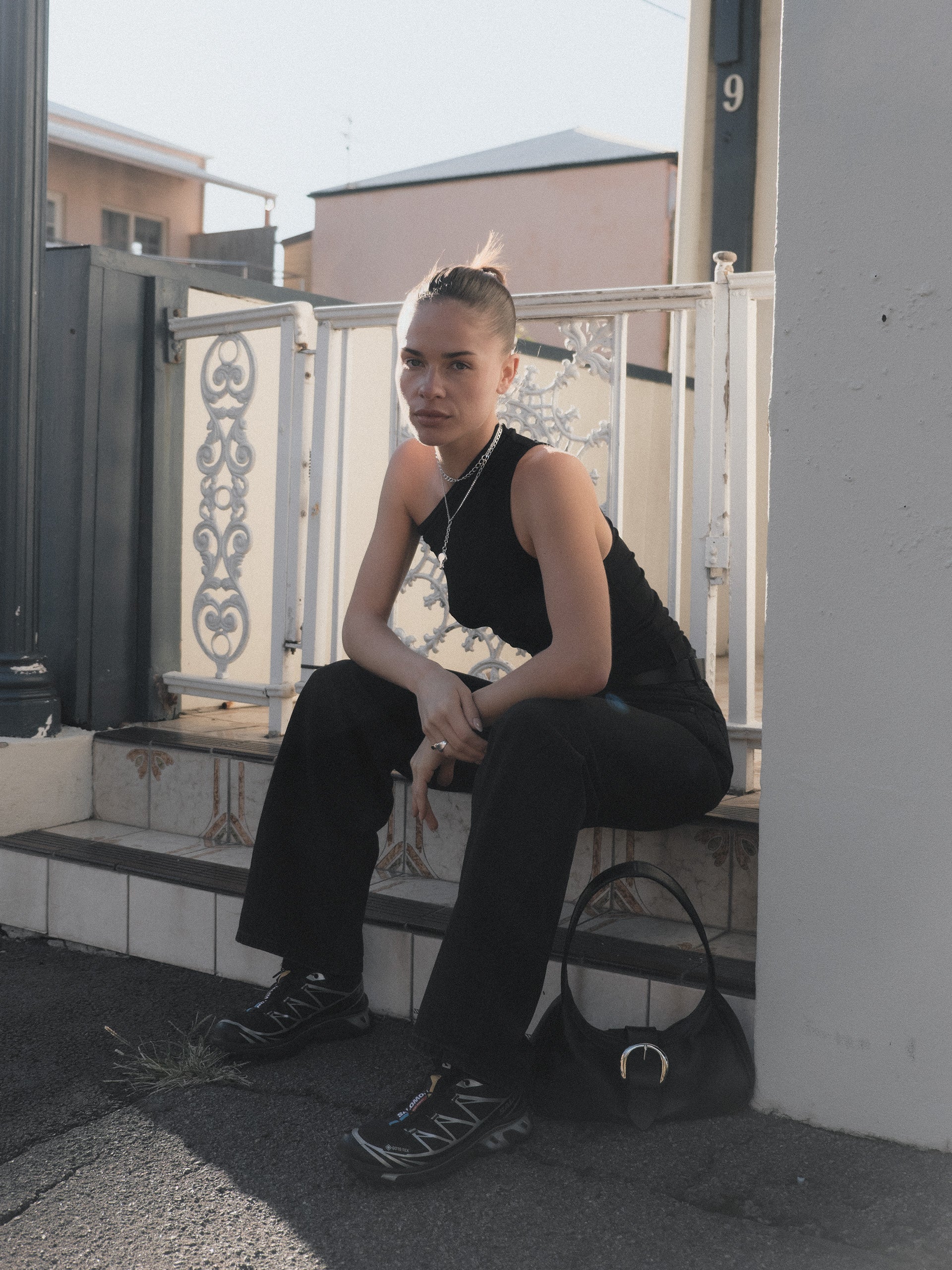 The Lair Apparel Anja One Shoulder Top Black - Image 3