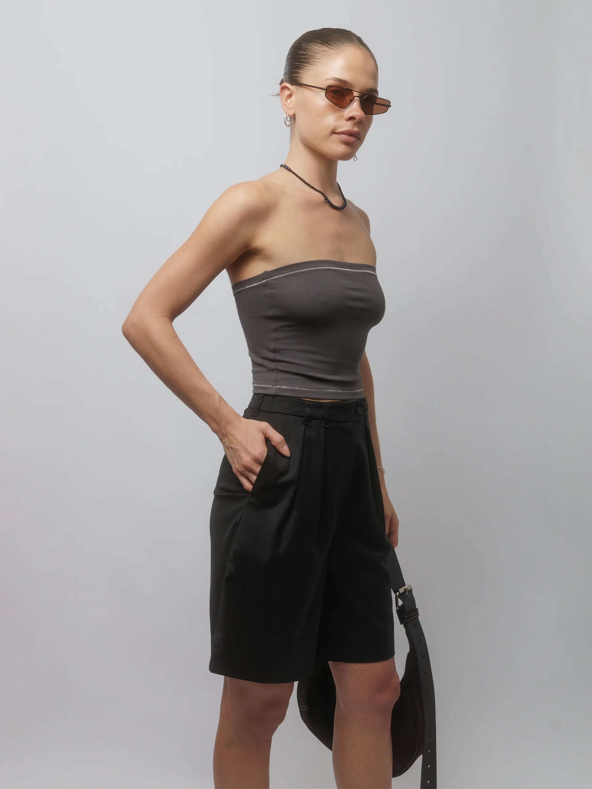 The Lair Apparel Otis Longline Tailored Short Black - Image 8
