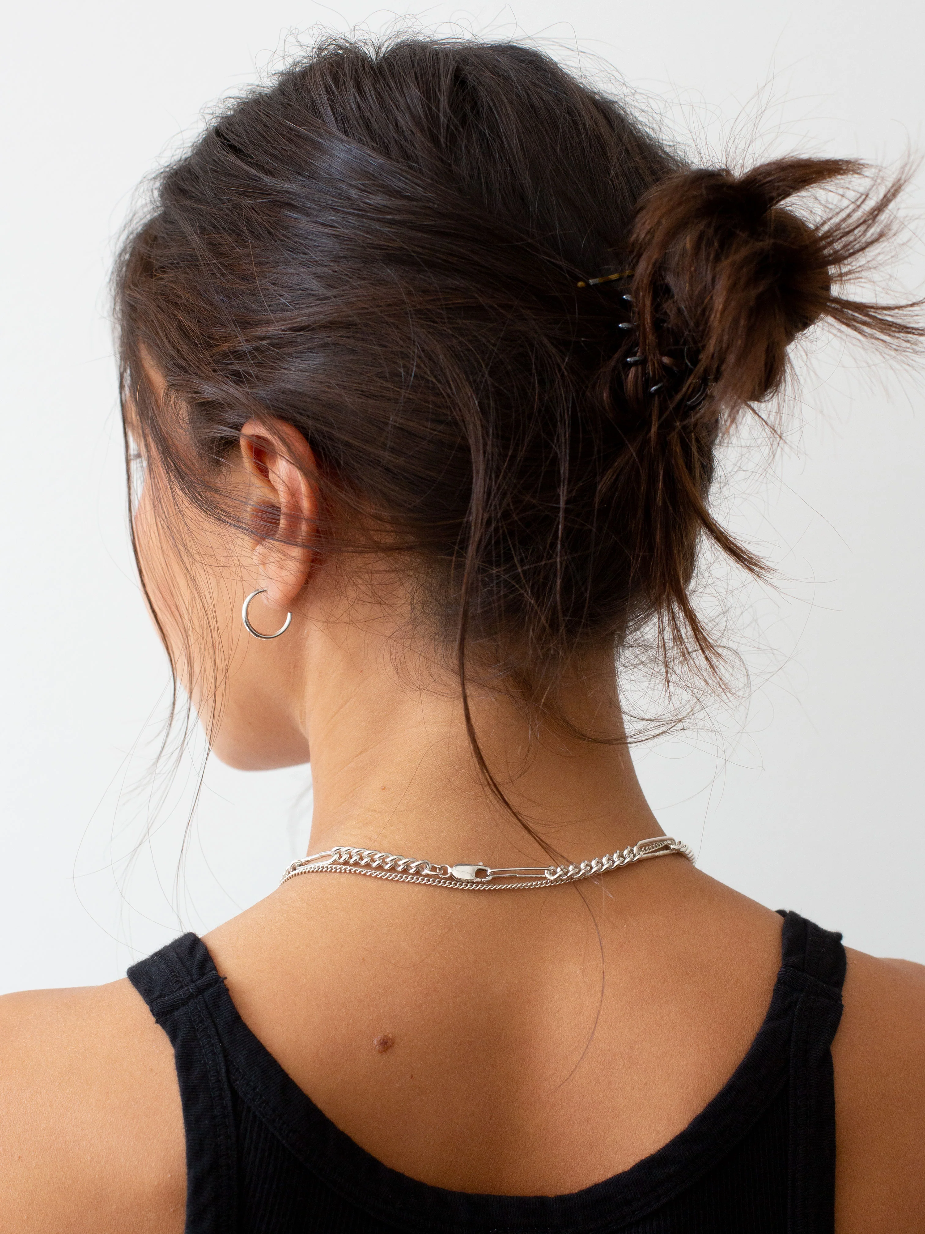 The Lair Jewellery Earth Hoops Medium Silver - Image 2