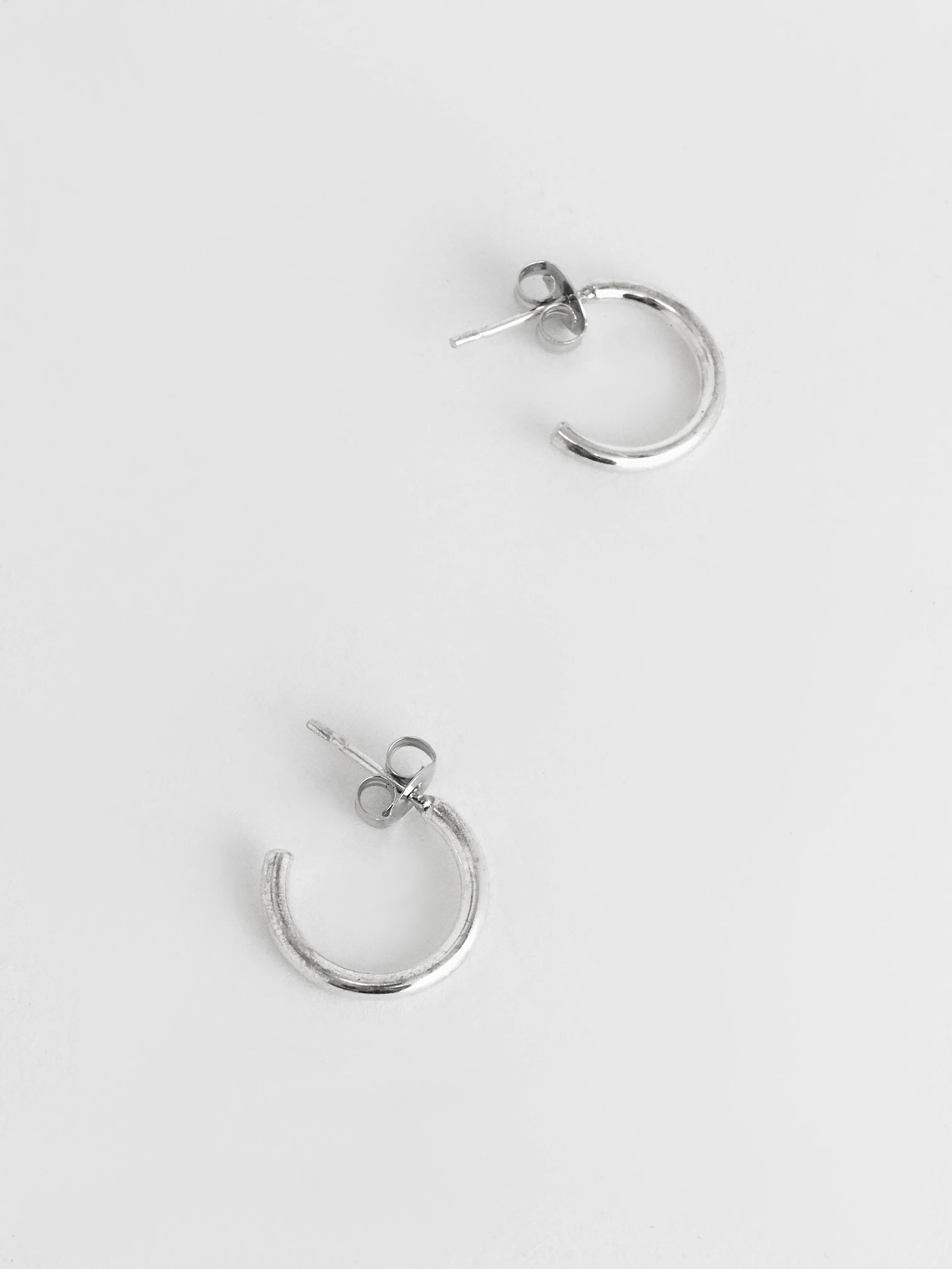 The Lair Jewellery Earth Hoops Medium Silver - Image 3