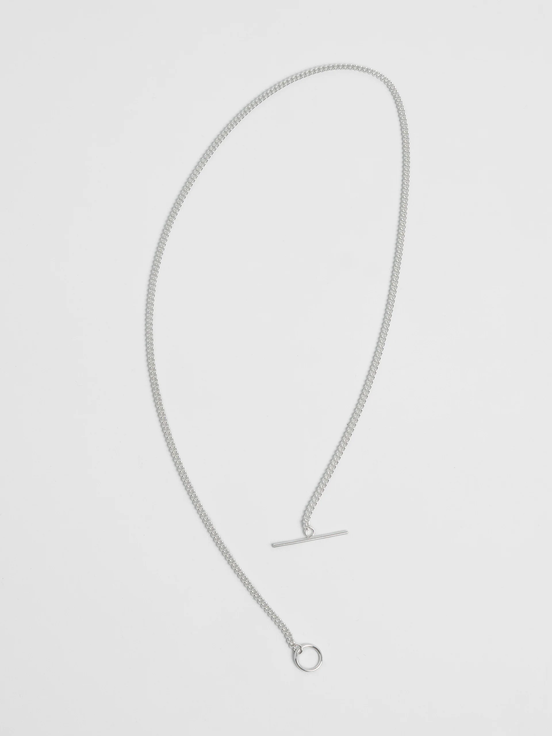 The Lair Jewellery Freja Fine Fob Necklace Silver - Image 3