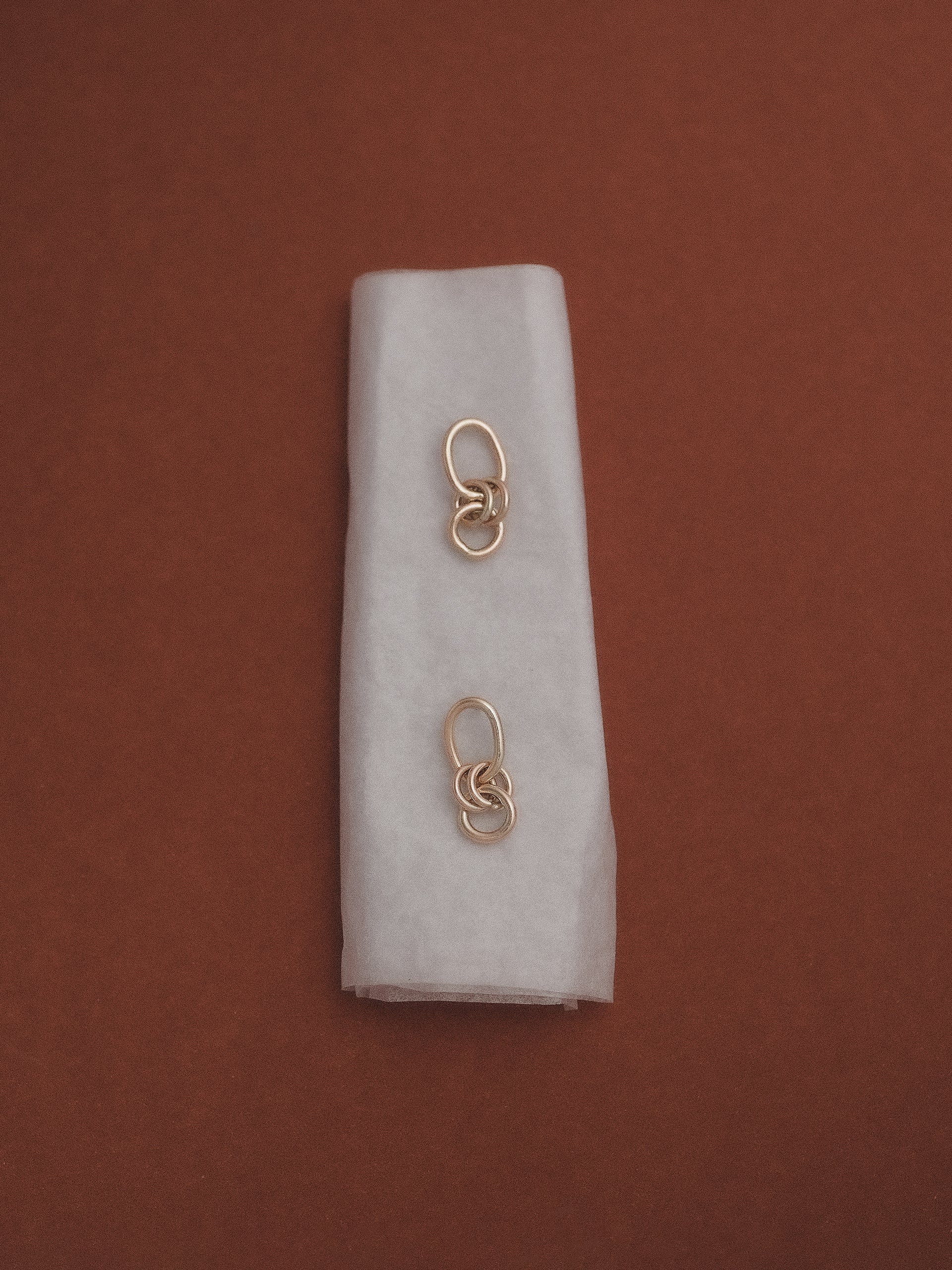 The Lair Jewellery Tansui Earrings Small 9ct Yellow Gold - Image 3