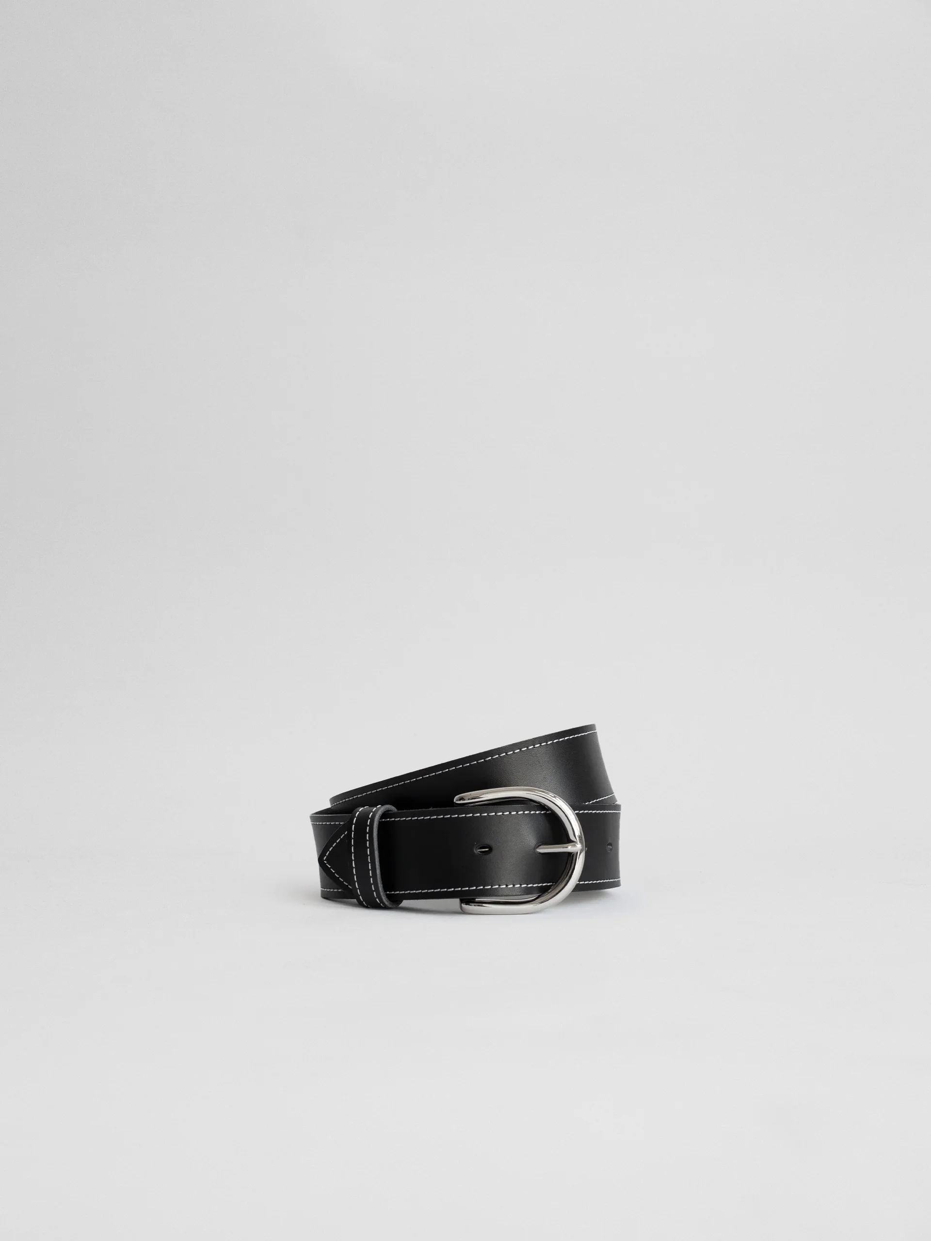 The Lair Maya White Stitch Belt Wide