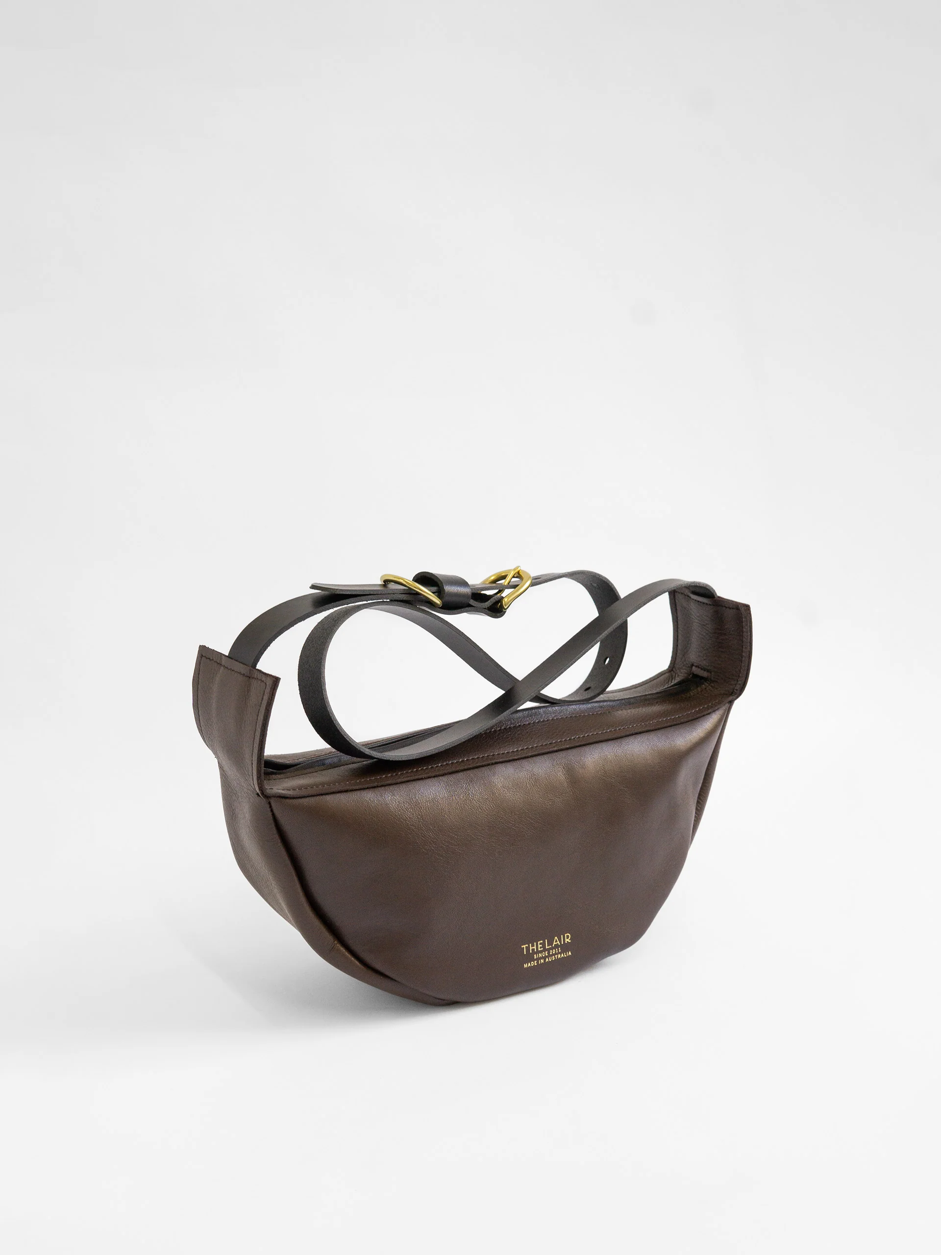 The Lair Slouch Zipper Bag Large Mahogany Gold - Image 3